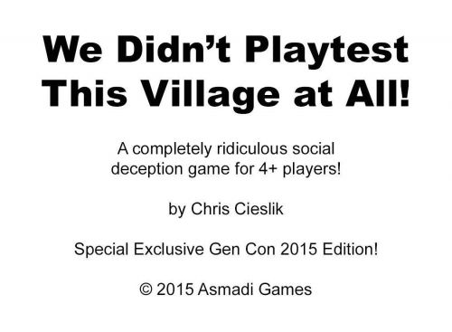 We Didnt Playtest This Village at All!